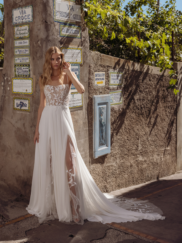 Das Brautkleid Baxter vom Hersteller Modeca, im Brautmodengeschäft Die Braut in Mannheim