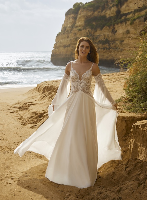 Das Brautkleid Candice vom Hersteller Hervé Paris, im Brautmodengeschäft Die Braut in Mannheim