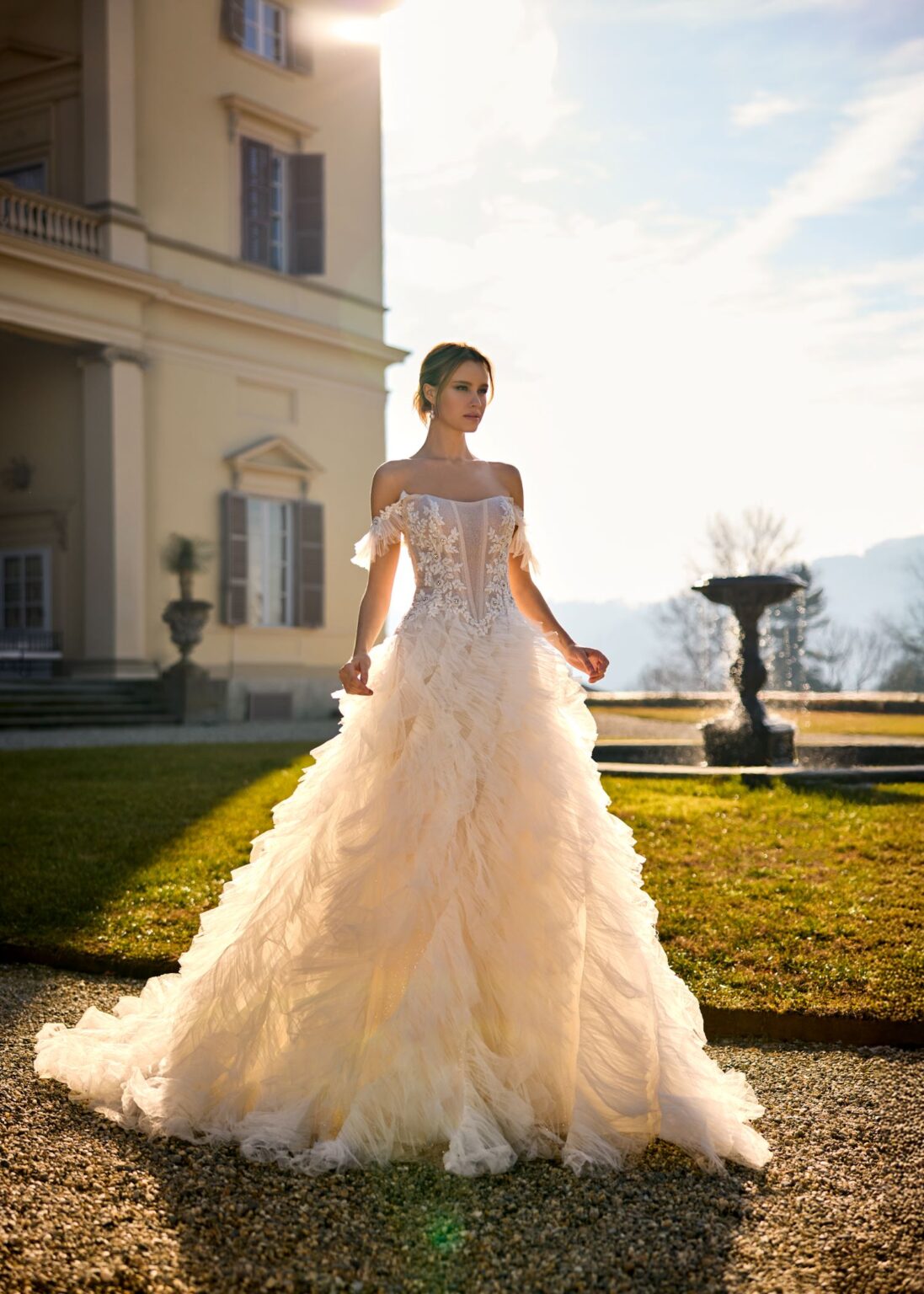 Das Brautkleid Jeanette vom Hersteller Randy Fenoli, im Brautmodengeschäft Die Braut in Mannheim