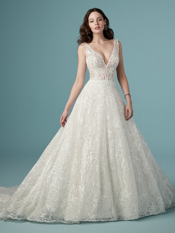 Das Brautkleid Ricarda Rose vom Hersteller Maggie Sottero, im Brautmodengeschäft Die Braut in Mannheim