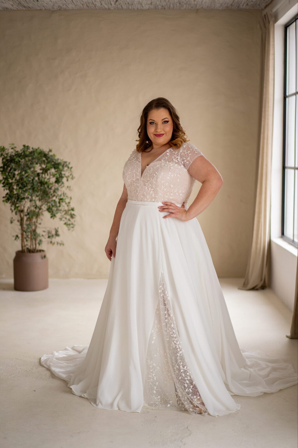 Das Brautkleid Sky vom Hersteller La Sabina, im Brautmodengeschäft Die Braut in Mannheim