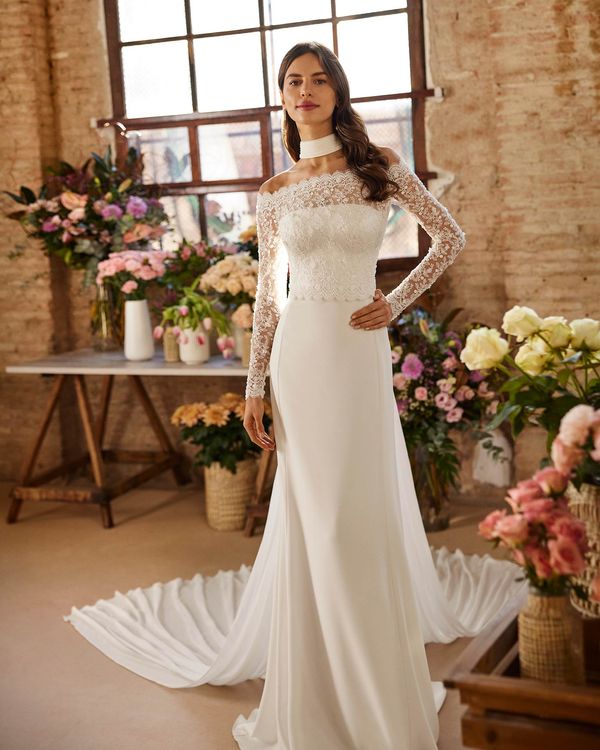 Das Brautkleid Xandrin vom Hersteller Rosa Clara, im Brautmodengeschäft Die Braut in Mannheim